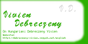 vivien debreczeny business card